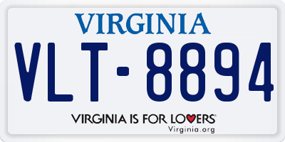 VA license plate VLT8894