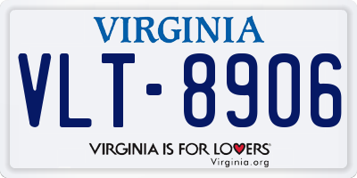 VA license plate VLT8906