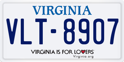 VA license plate VLT8907