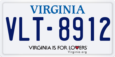 VA license plate VLT8912