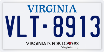 VA license plate VLT8913