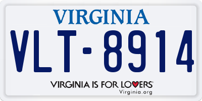 VA license plate VLT8914