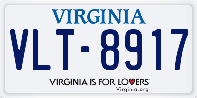 VA license plate VLT8917