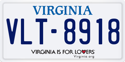 VA license plate VLT8918