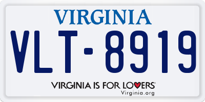 VA license plate VLT8919