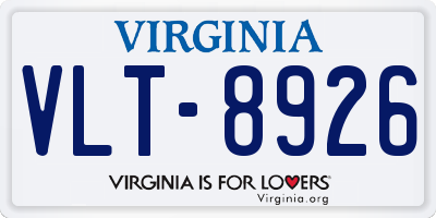 VA license plate VLT8926