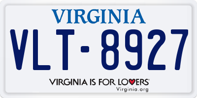 VA license plate VLT8927