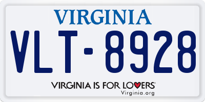 VA license plate VLT8928