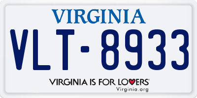 VA license plate VLT8933