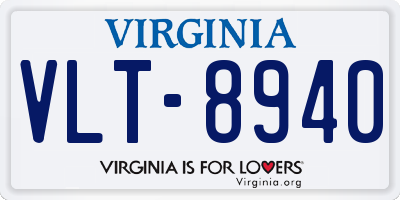 VA license plate VLT8940