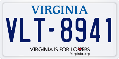 VA license plate VLT8941