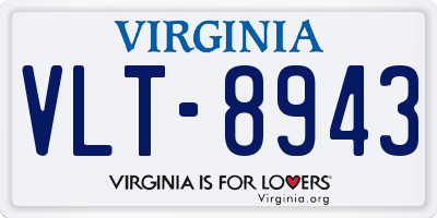 VA license plate VLT8943