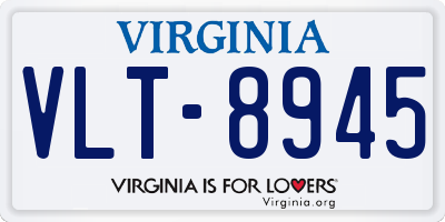 VA license plate VLT8945