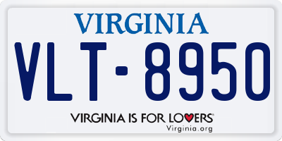 VA license plate VLT8950