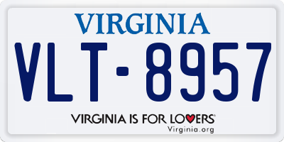 VA license plate VLT8957