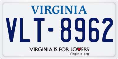 VA license plate VLT8962