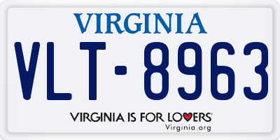 VA license plate VLT8963