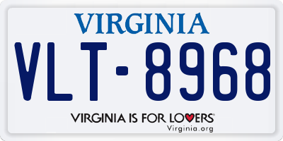 VA license plate VLT8968