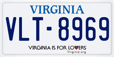 VA license plate VLT8969