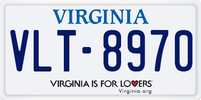 VA license plate VLT8970