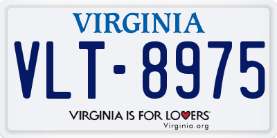 VA license plate VLT8975