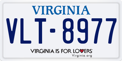 VA license plate VLT8977