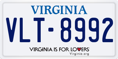 VA license plate VLT8992