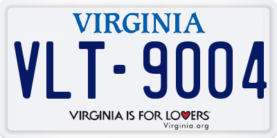 VA license plate VLT9004