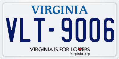 VA license plate VLT9006