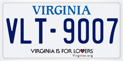 VA license plate VLT9007