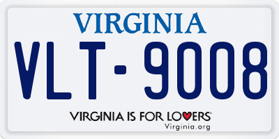 VA license plate VLT9008