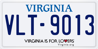 VA license plate VLT9013