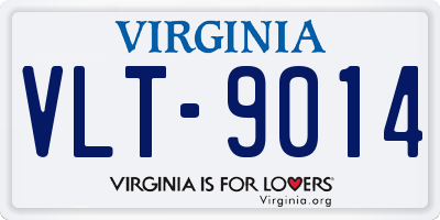 VA license plate VLT9014
