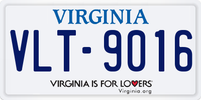 VA license plate VLT9016