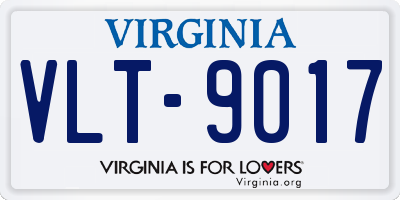 VA license plate VLT9017