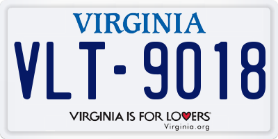 VA license plate VLT9018