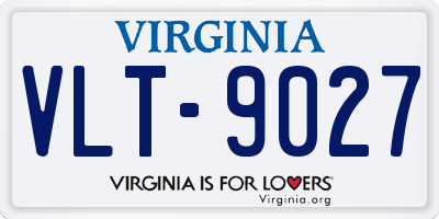 VA license plate VLT9027