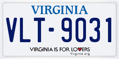 VA license plate VLT9031
