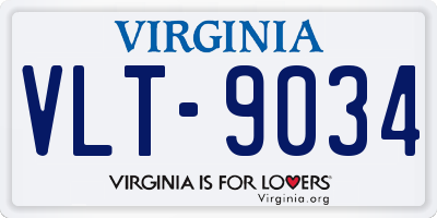 VA license plate VLT9034