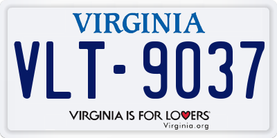 VA license plate VLT9037