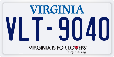 VA license plate VLT9040