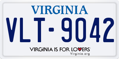 VA license plate VLT9042