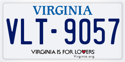 VA license plate VLT9057