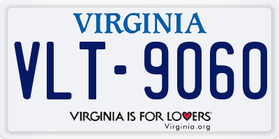 VA license plate VLT9060