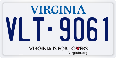 VA license plate VLT9061