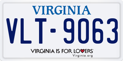 VA license plate VLT9063