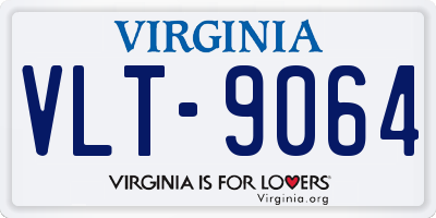 VA license plate VLT9064
