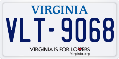 VA license plate VLT9068