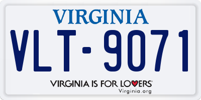 VA license plate VLT9071