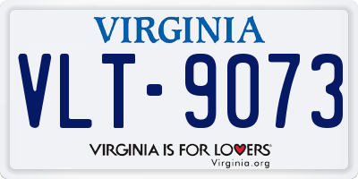 VA license plate VLT9073